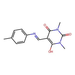 1,3-Dimethyl-5-{[(4-methylphenyl)amino]methylidene}-1,3-diazinane-2,4,6-trione structure