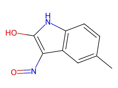 (3Z)-5-Methyl-1H-indole-2,3-dione 3-oxime structure