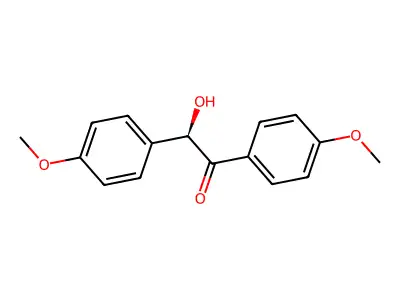 (2r)-2-Hydroxy-1,2-bis(4-methoxyphenyl)ethanone structure