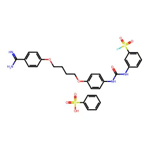 benzenesulfonic acid,3-[[4-[4-(4-carbamimidoylphenoxy)butoxy structure