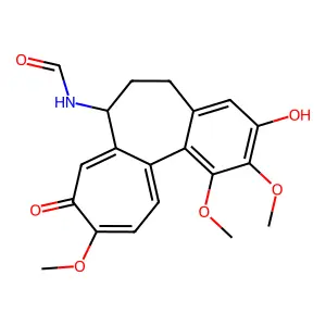 N-(3-hydroxy-1,2,10-trimethoxy-9-oxo-6,7-dihydro-5H-benzo[a]heptalen-7-yl)formamide structure