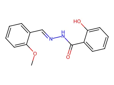 2-Methoxybenzaldehyde 2-hydroxybenzoylhydrazone structure