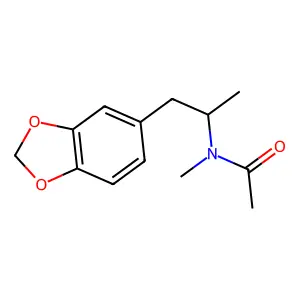 N-[1-(1,3-benzodioxol-5-yl)propan-2-yl]-N-methylacetamide structure