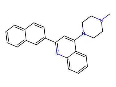 4-(4-Methyl-piperazin-1-yl)-2-naphthalen-2-ylquinoline structure