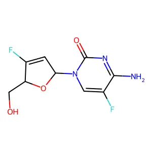 2',3'-Didehydro-2',3'-dideoxy-3',5-difluoroCytidine structure