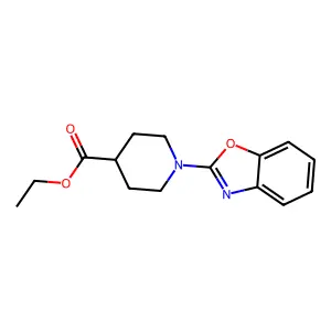 Ethyl 1-(1,3-benzoxazol-2-yl)piperidine-4-carboxylate structure