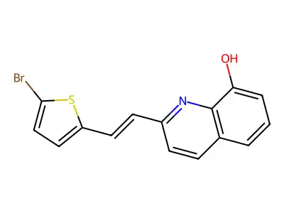 2-[2-(5-Bromothiophen-2-yl)ethenyl]quinolin-8-ol structure