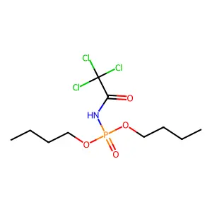 Phosphoramidic acid, N-(trichloroacetyl)-, dibutyl ester structure