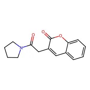 Coumarin, 3-((1-pyrrolidinylcarbonyl)methyl)- structure