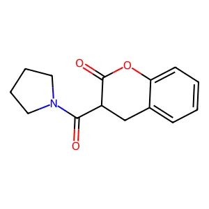 Hydrocoumarin, 3-(1-pyrrolidinylcarbonyl)- structure