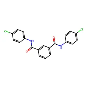 1-N,3-N-bis(4-chlorophenyl)benzene-1,3-dicarboxamide structure