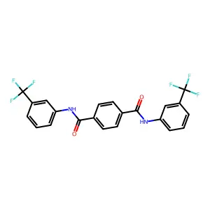 1-N,4-N-bis[3-(trifluoromethyl)phenyl]benzene-1,4-dicarboxamide structure