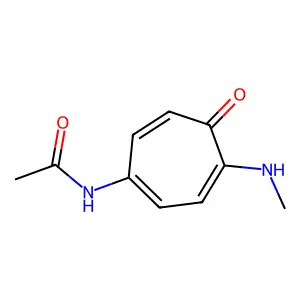 Acetamide, N-(4-(methylamino)-5-oxo-1,3,6-cycloheptatrien-1-yl)- structure