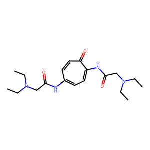 Acetamide, N,N'-(7-oxo-1,3,5-cycloheptatrien-1,4-ylene)bis(2-(diethylamino)- structure