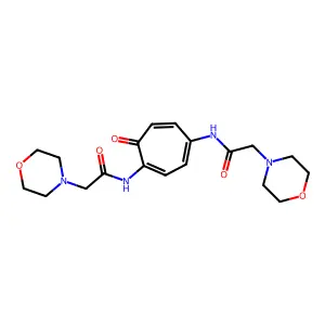 4-Morpholineacetamide, N,N'-(7-oxo-1,3,5-cycloheptatrien-1,4-ylene)bis- structure