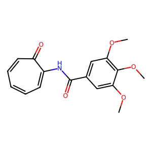 Benzamide, N-(7-oxo-1,3,5-cycloheptatrien-1-yl)-3,4,5-trimethoxy- structure