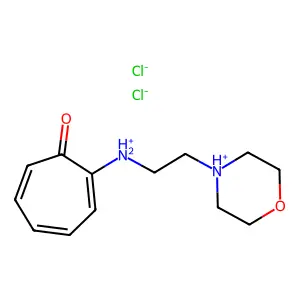 2,4,6-Cycloheptatrien-1-one, 2-((2-morpholinoethyl)amino)-, dihydrochloride structure