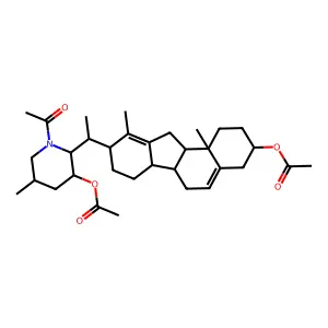 (3beta,23beta)-28-Acetylveratraman-3,23-diol diacetate (ester) structure