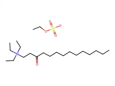 Triethyl[2-lauroylethyl]ammonium ethyl sulphate structure