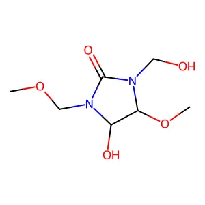 4-羟基-1-(羟甲基)-5-甲氧基-3-(甲氧基甲基)咪唑烷-2-酮 structure