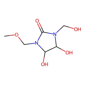 4,5-二羟基-1-(羟甲基)-3-(甲氧基甲基)咪唑烷-2-酮 structure