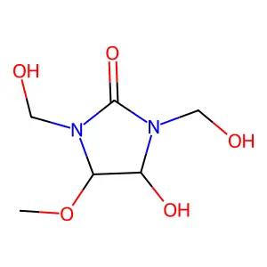 4-羟基-1,3-双(羟甲基)-5-甲氧基咪唑烷-2-酮 structure