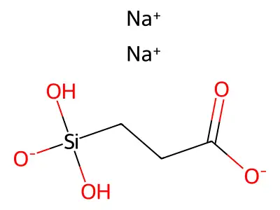 Disodium carboxyethyl siliconate structure