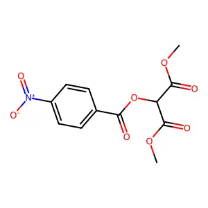 Dimethyl 2-({4-nitrobenzoyl}oxy)malonate structure