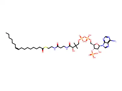 Palmitoleoyl coenzyme A lithium salt structure