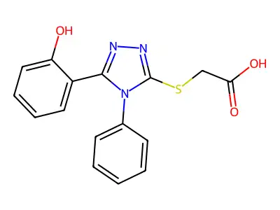 {[5-(2-hydroxyphenyl)-4-phenyl-4H-1,2,4-triazol-3-yl]sulfanyl}acetic acid structure