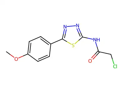 2-chloro-N-[5-(4-methoxyphenyl)-1,3,4-thiadiazol-2-yl]acetamide structure