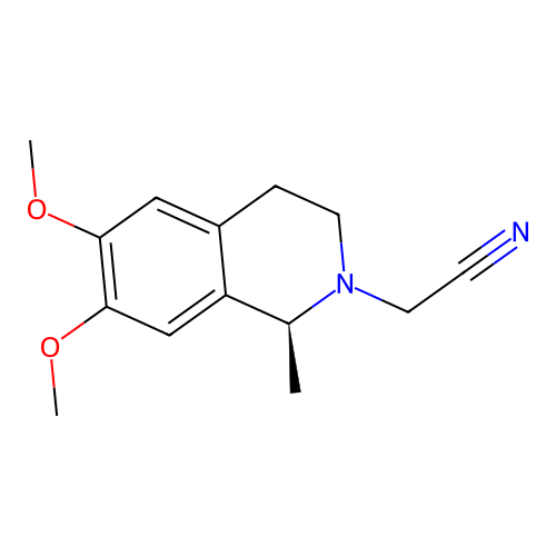 (S)-2-(6,7-dimethoxy-1-methyl-3,4-dihydroisoquinolin-2(1H)-yl)acetonitrile structure