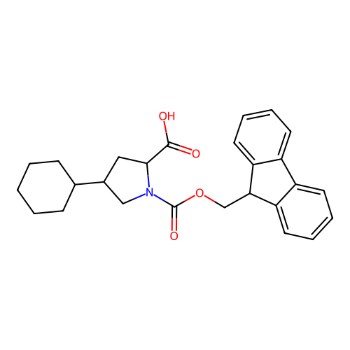 4-cyclohexyl-1-(9H-fluoren-9-ylmethoxycarbonyl)pyrrolidine-2-carboxylic Acid structure
