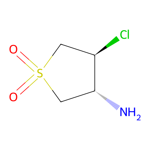 (3R,4S)-3-Amino-4-chlorotetrahydrothiophene 1,1-dioxide structure