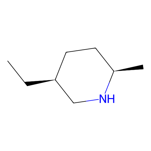 (2R,5S)-5-ethyl-2-methylpiperidine structure