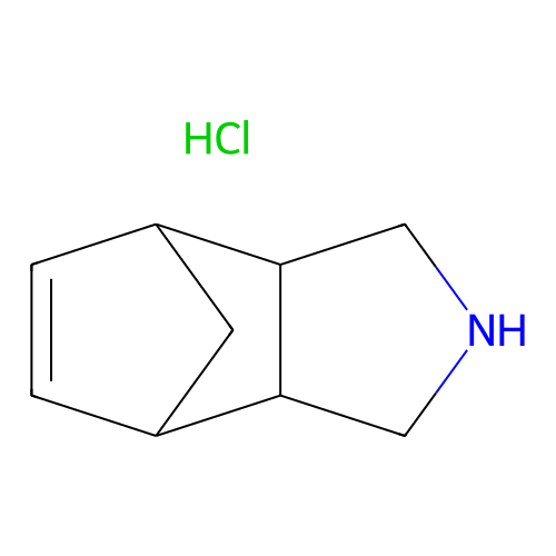 4,7-Methanoisoindoline, 3a,4,7,7a-tetrahydro-, hydrochloride structure