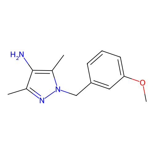 1-(3-methoxybenzyl)-3,5-dimethyl-1H-pyrazol-4-amine structure