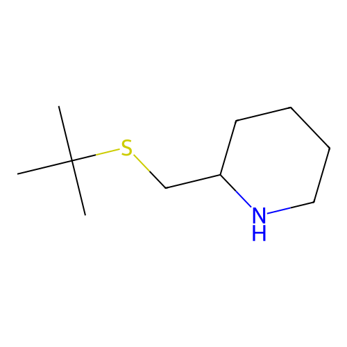 2-[(Tert-butylsulfanyl)methyl]piperidine structure
