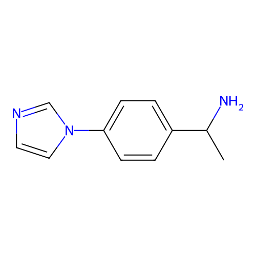 1-[4-(1H-imidazol-1-yl)phenyl]ethanamine structure