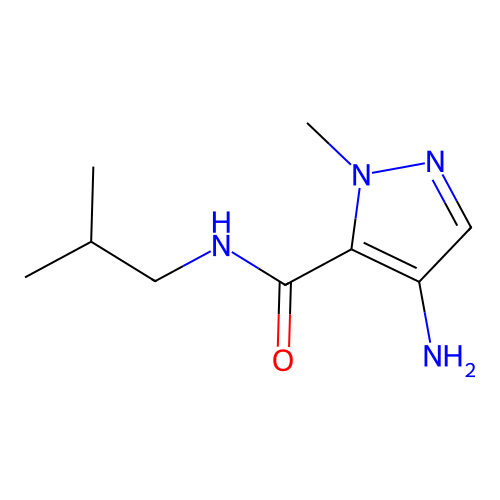 4-Amino-N-isobutyl-1-methyl-1H-pyrazole-5-carboxamide structure