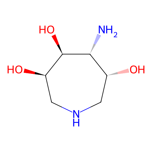 (3R,4S,5R,6R)-5-aminoazepane-3,4,6-triol structure