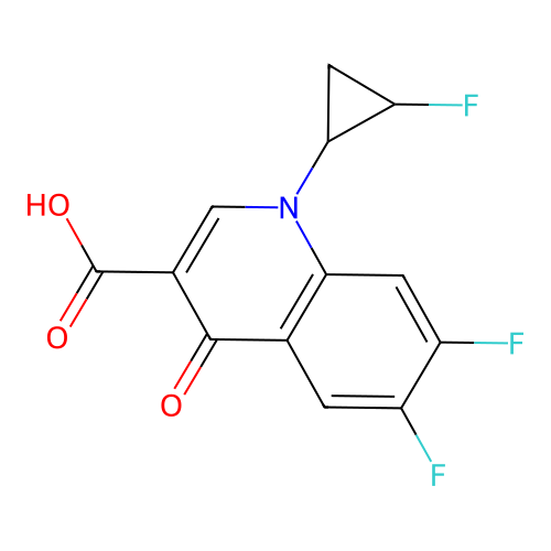 6,7-difluoro-1-(2-fluorocyclopropyl)-4-oxo-quinoline-3-carboxylic Acid structure