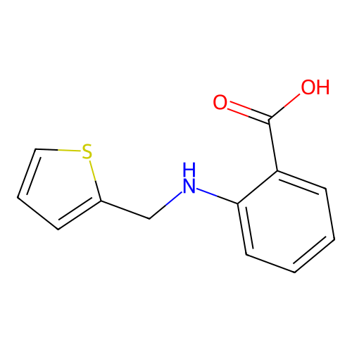 2-[(2-Thienylmethyl)amino]benzoic acid structure
