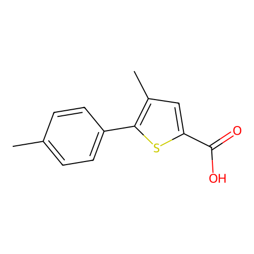 4-Methyl-5-(4-methylphenyl)thiophene-2-carboxylic acid structure