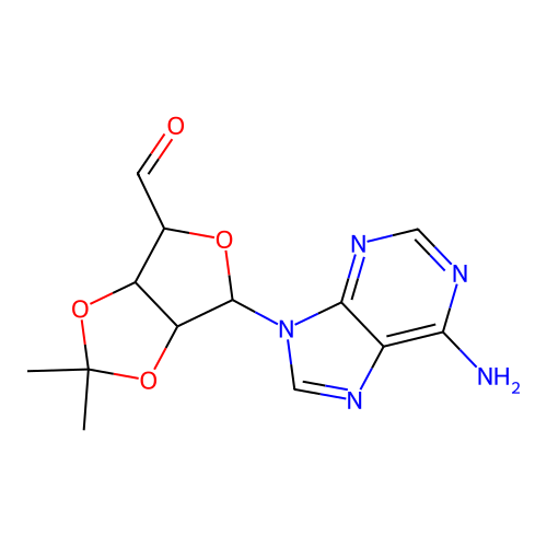 adenosine, 5'-deoxy-2',3'-o-(1-methylethylidene)-5'-oxo- structure