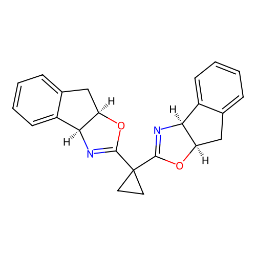 (3aS,3a'S,8aR,8a'R)-2,2'-(Cyclopropane-1,1-diyl)bis(8,8a-dihydro-3aH-indeno[1,2-d]oxazole) structure