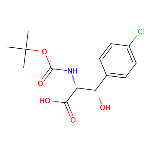 Boc-D-threo-3-(4-chlorophenyl)serine structure