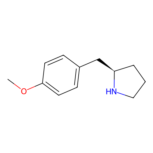 (2R)-2-[(4-methoxyphenyl)methyl]pyrrolidine structure