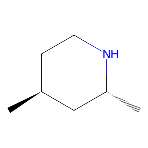 Piperidine, 2,4-dimethyl-, (2R,4S)- structure