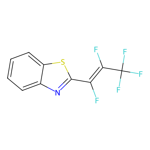 2-(1,2,3,3,3-Pentafluoro-1-propenyl)-1,3-benzothiazole structure